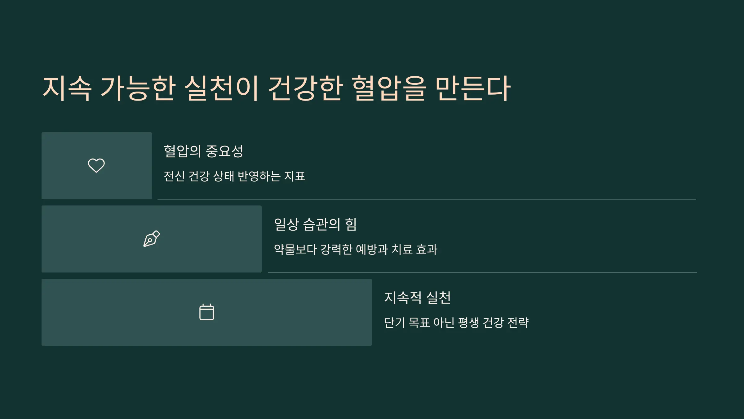 지속 가능한 실천이 건강한 혈압을 만든다