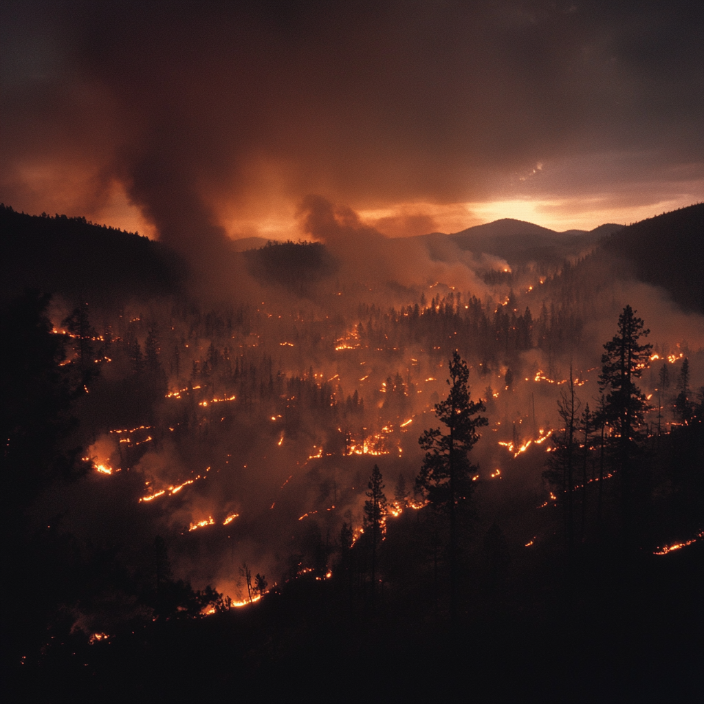 숲에서 불이나는 꿈 해몽