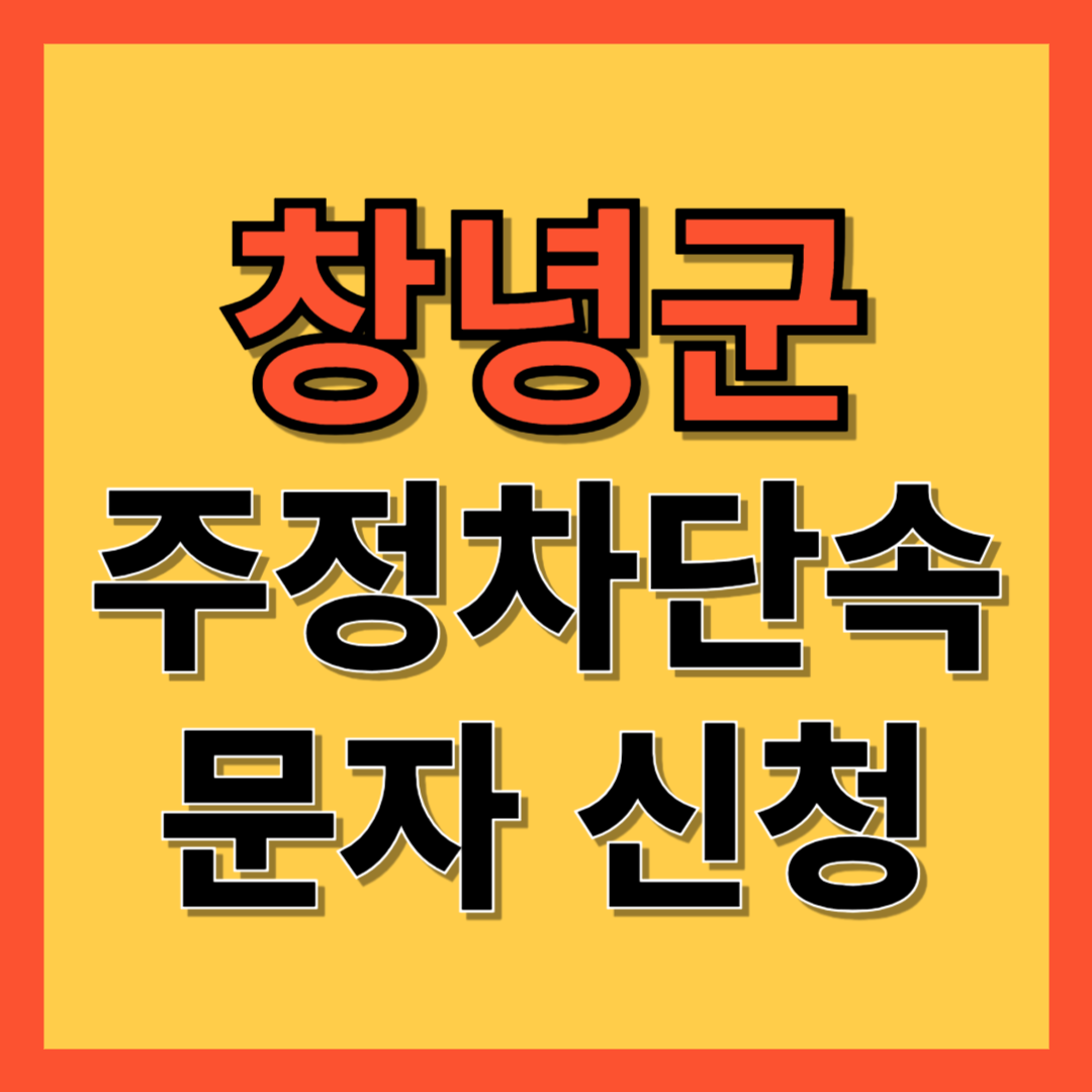 창녕군 주정차 단속 알림 서비스 신청 방법 ❘ 불법주차 문자알림서비스