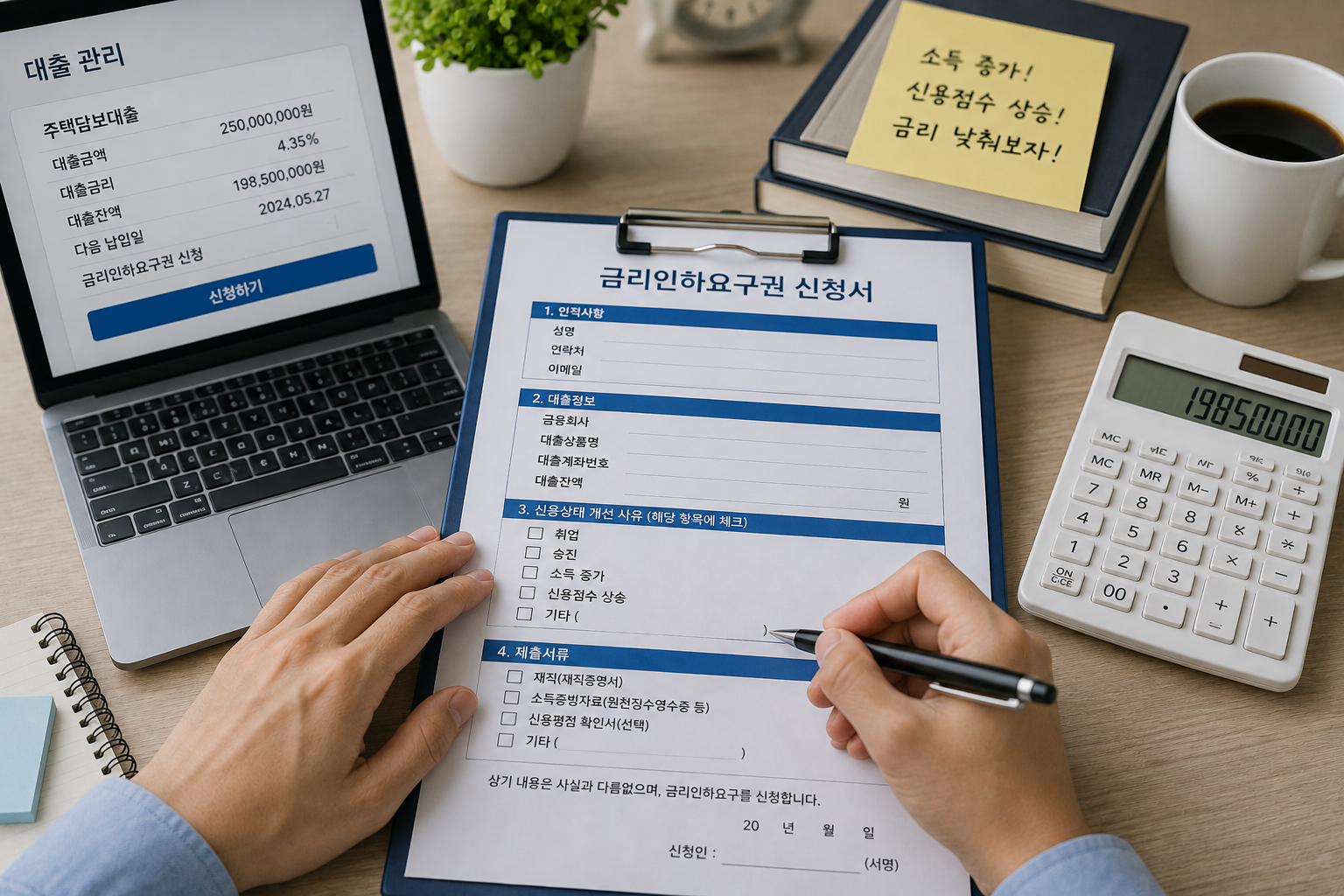 금리인하요구권 신청서 작성