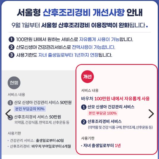 서울형 산후조리 경비지원