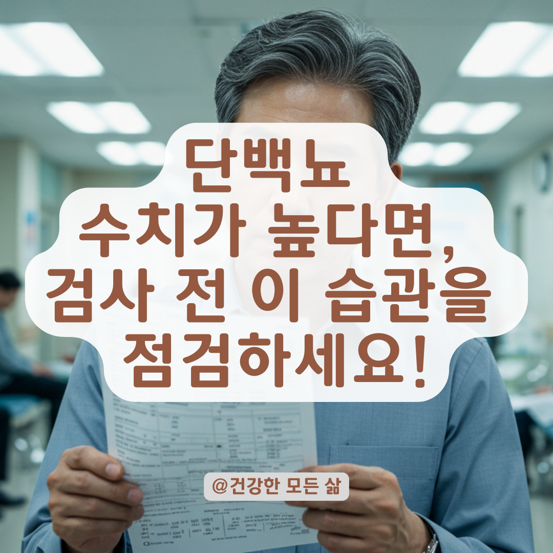 단백뇨 수치 높게 나왔다면, 검사 전 이 행동을 했는지 확인해 보세요.