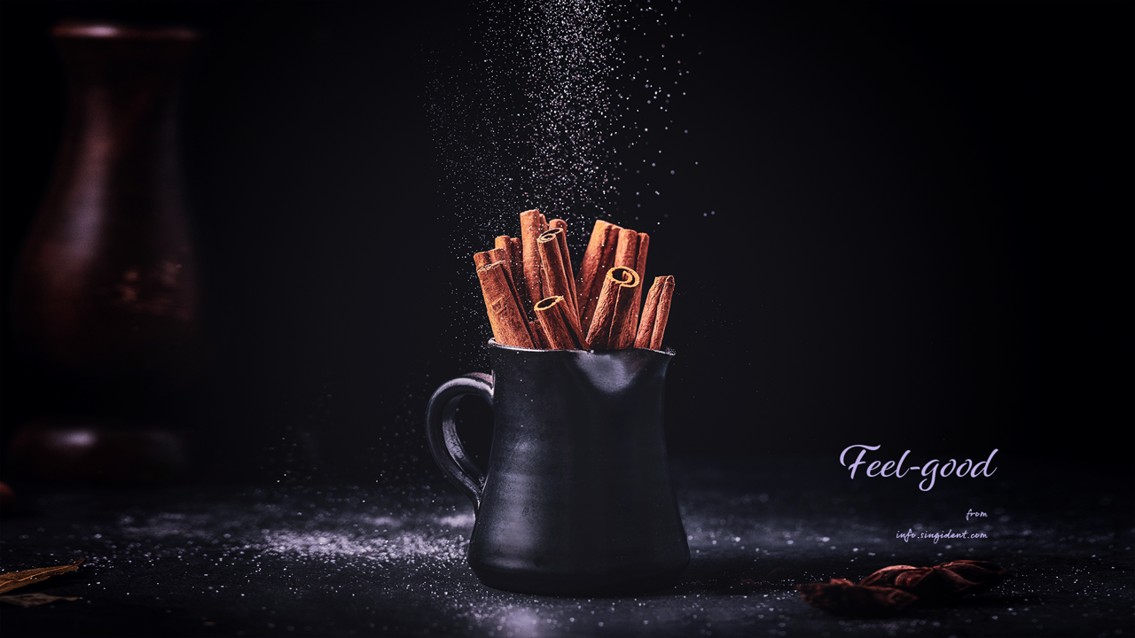 09 시나몬 스틱 C - Feel good 갈색배경화면