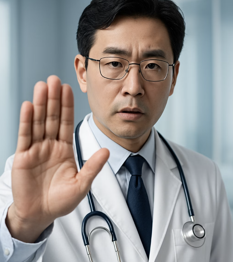 세 번째 응급처치: 절대 금물, 만지지 마세요
