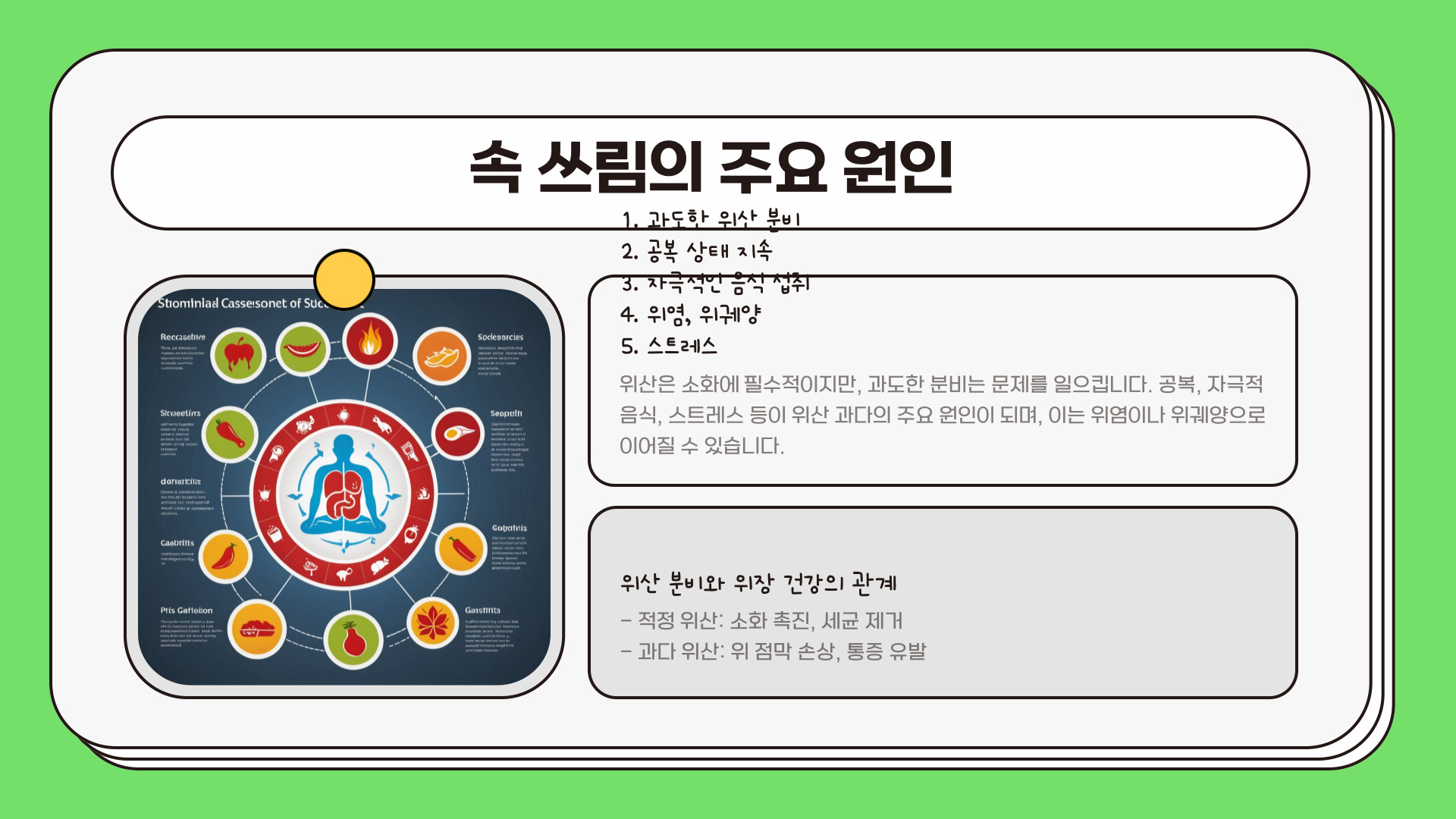 속이 쓰리고 아플때