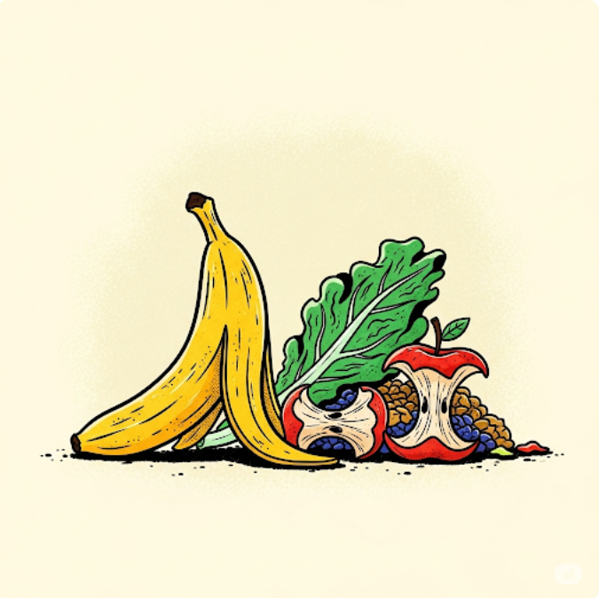 바나나 껍질 음식물 쓰레기