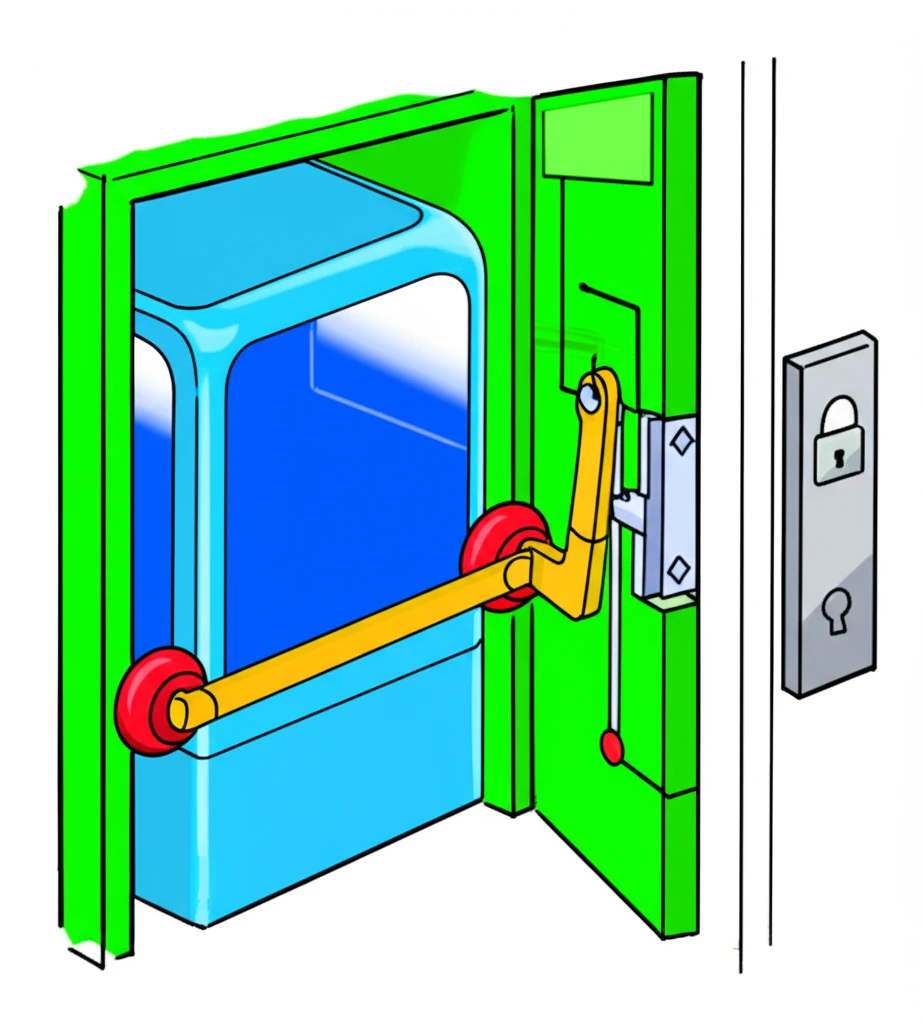 승강기 층문 도어 행거와 실 구성 및..