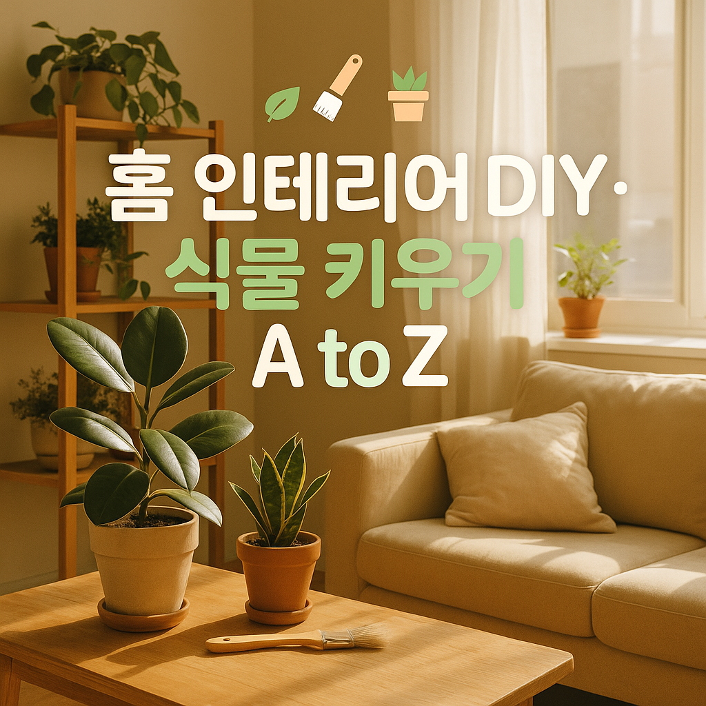 홈 인테리어 DIY 🌿 식물 키우기로 완성하는 감성 공간 (초보자 필독 가이드)