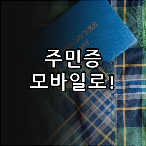 모바일 주민등록증 발급 신청 방법, ..