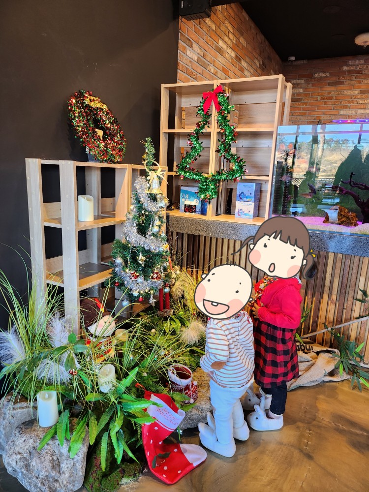 크리스마스 트리와 아이들