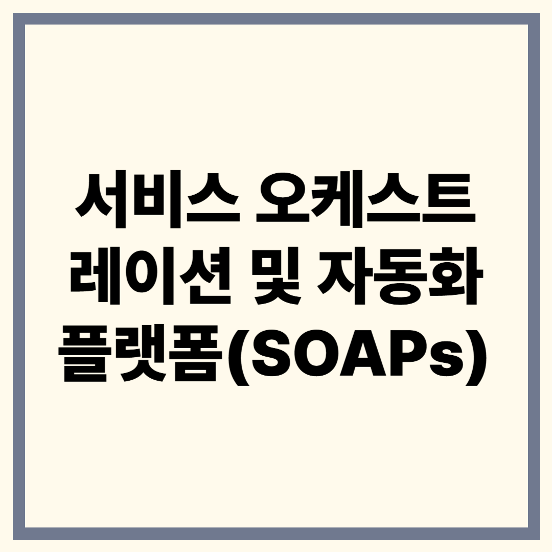 서비스 오케스트레이션 및 자동화 플랫폼(SOAPs)