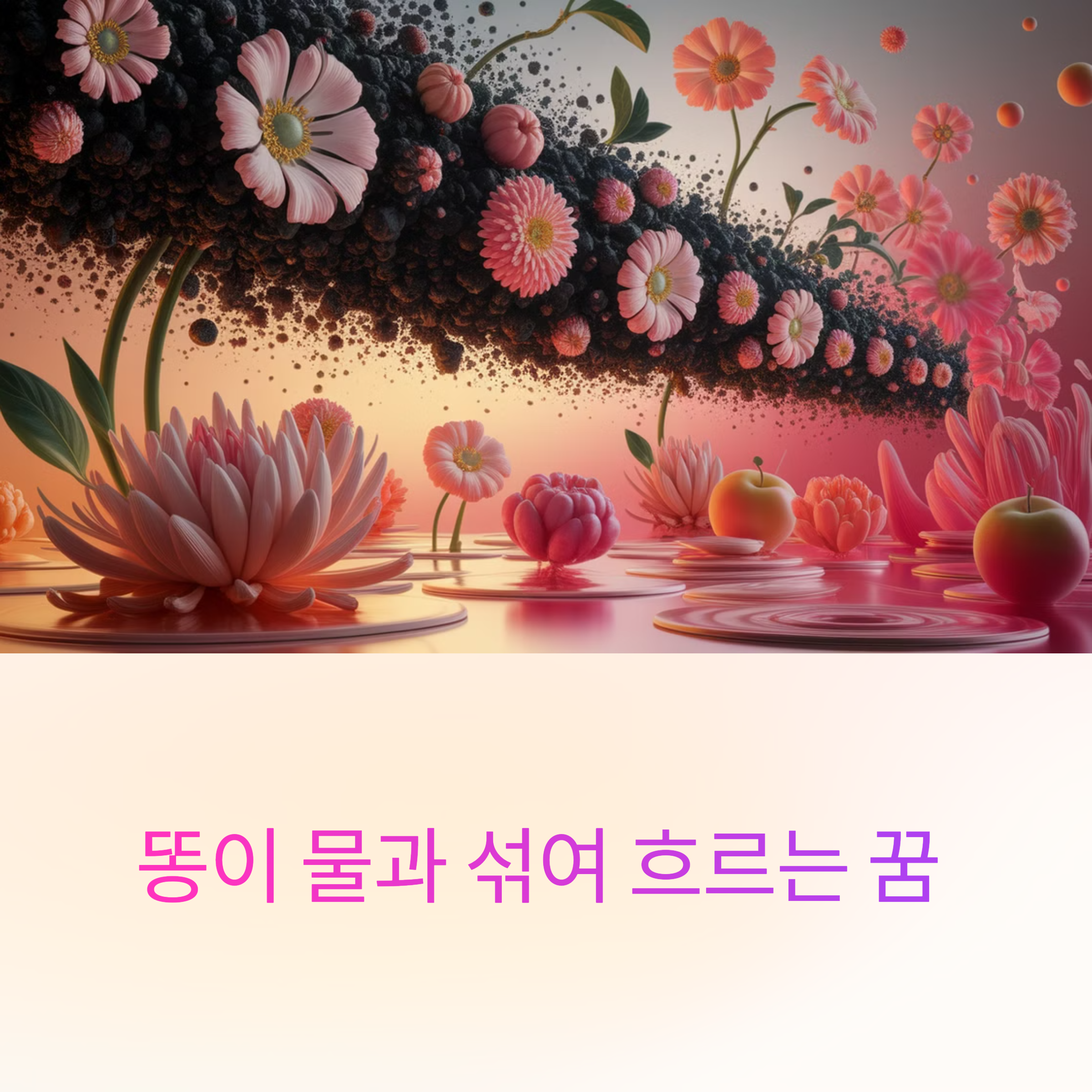 똥이 물과 섞여 흐르는 꿈