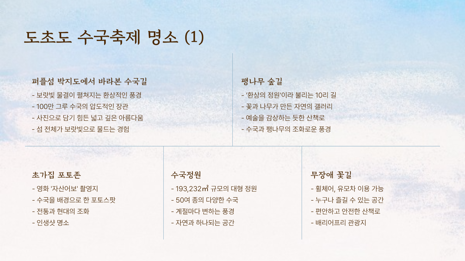 전남 신안 도초도 수국축제