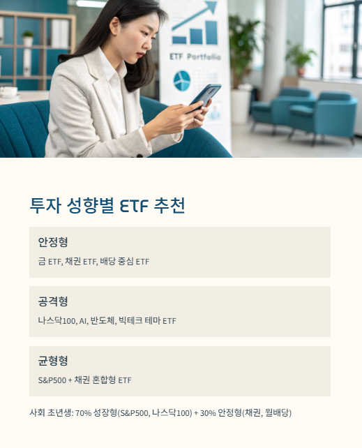 투자 성향별 etf 추천