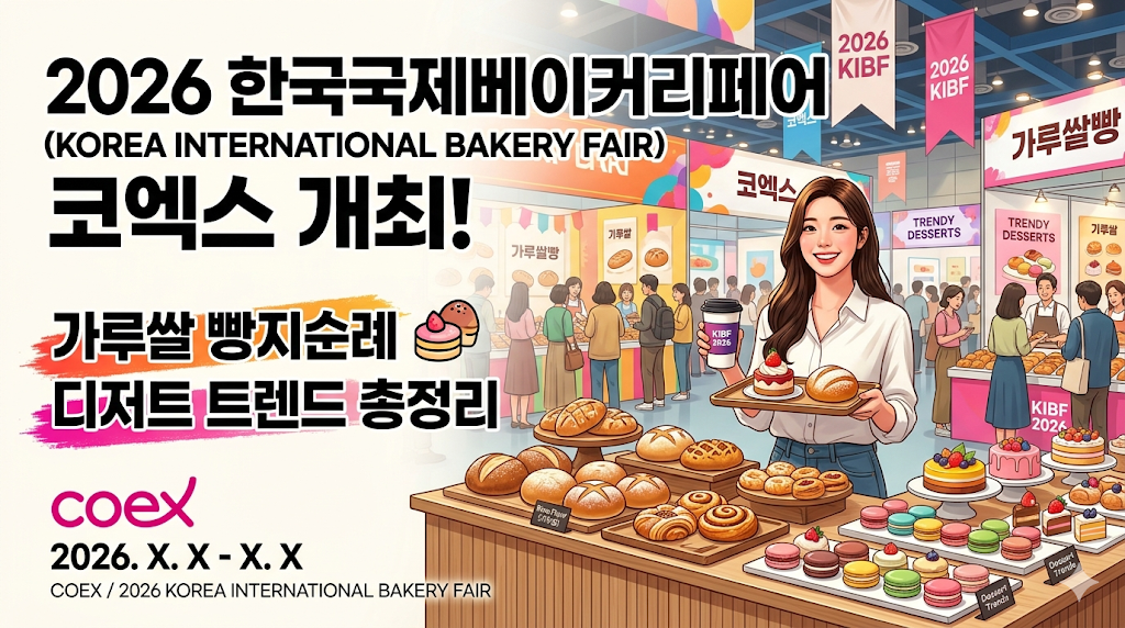 2026 한국국제베이커리페어 코엑스 개최: 가루쌀 빵지순례부터 디저트 트렌드까지 총정리