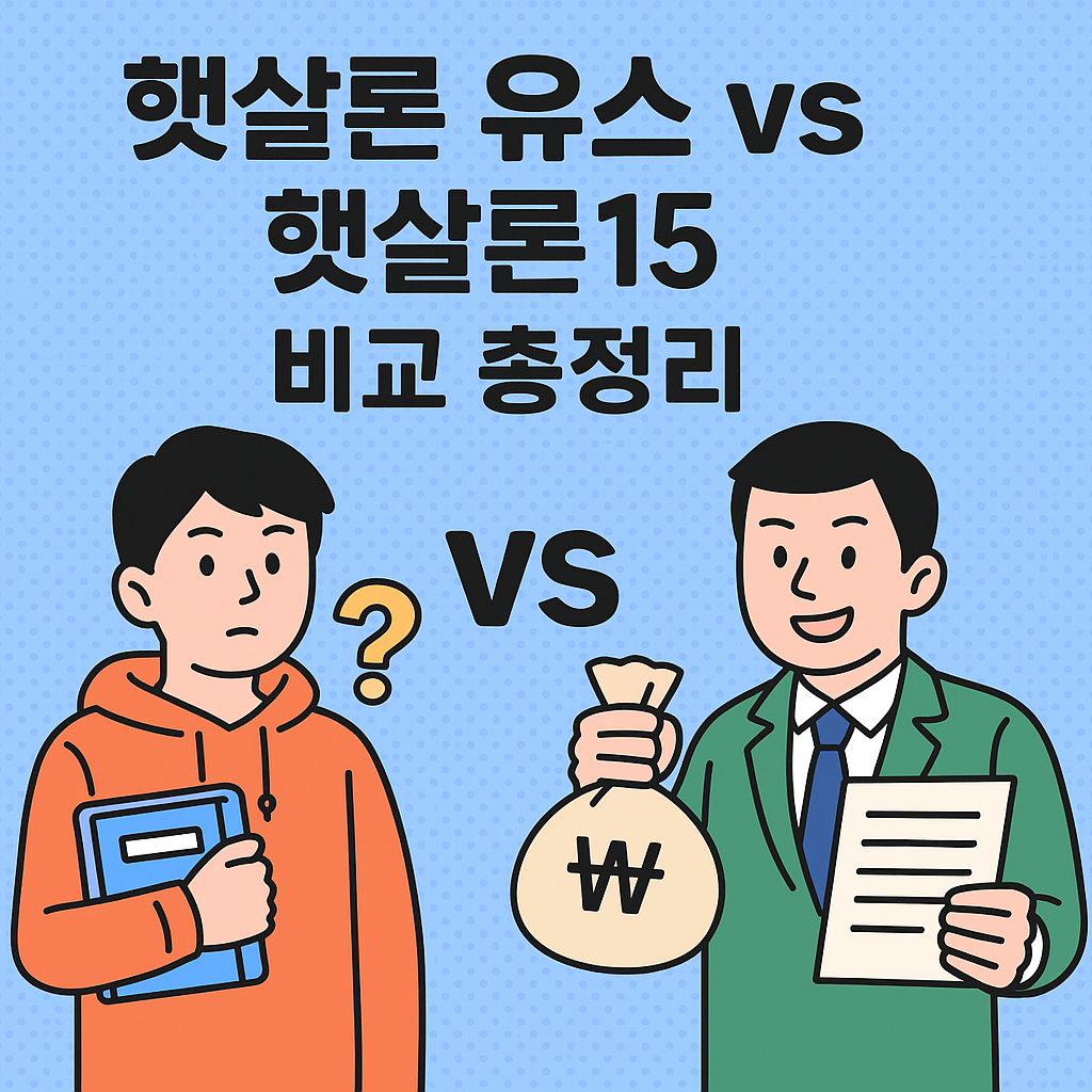 햇살론 유스 vs 햇살론15 완전 비교 총정리