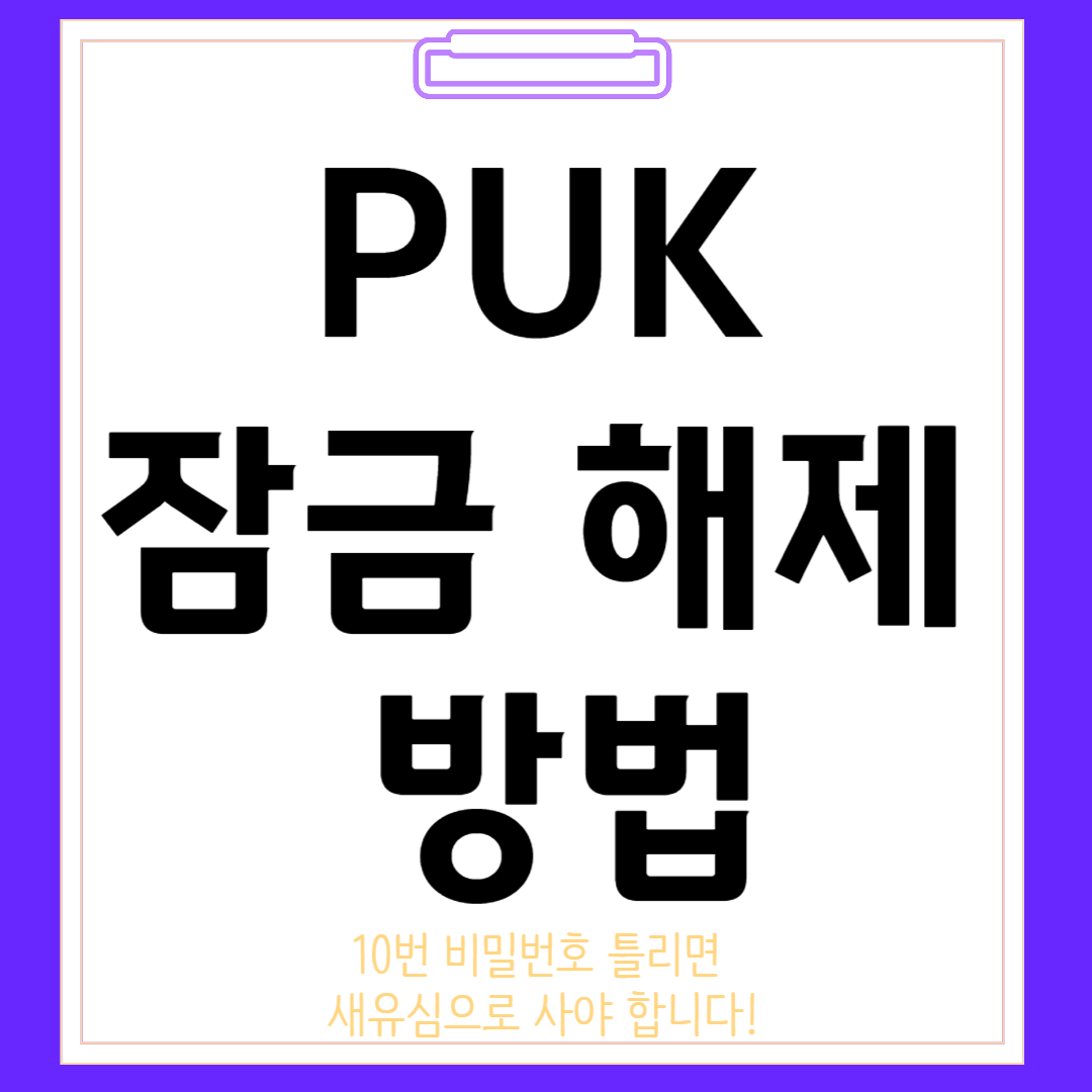 puk-잠금-해제-방법