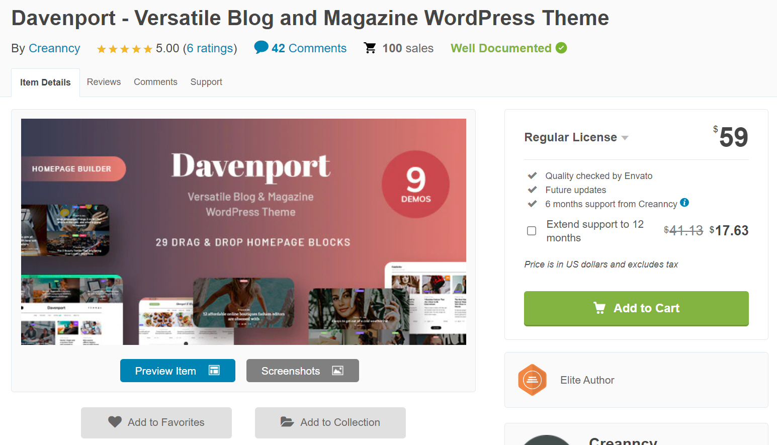 워드프레스 블로그 매거진 테마 Davenport