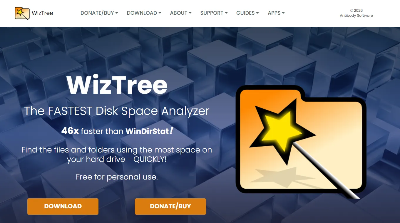 디스크 용량 분석 WizTree