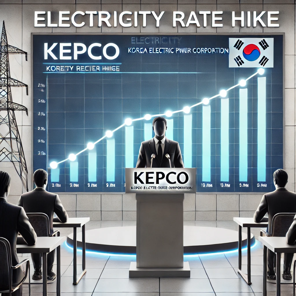 한전 전기요금 인상 공식 발표 관련 이미지