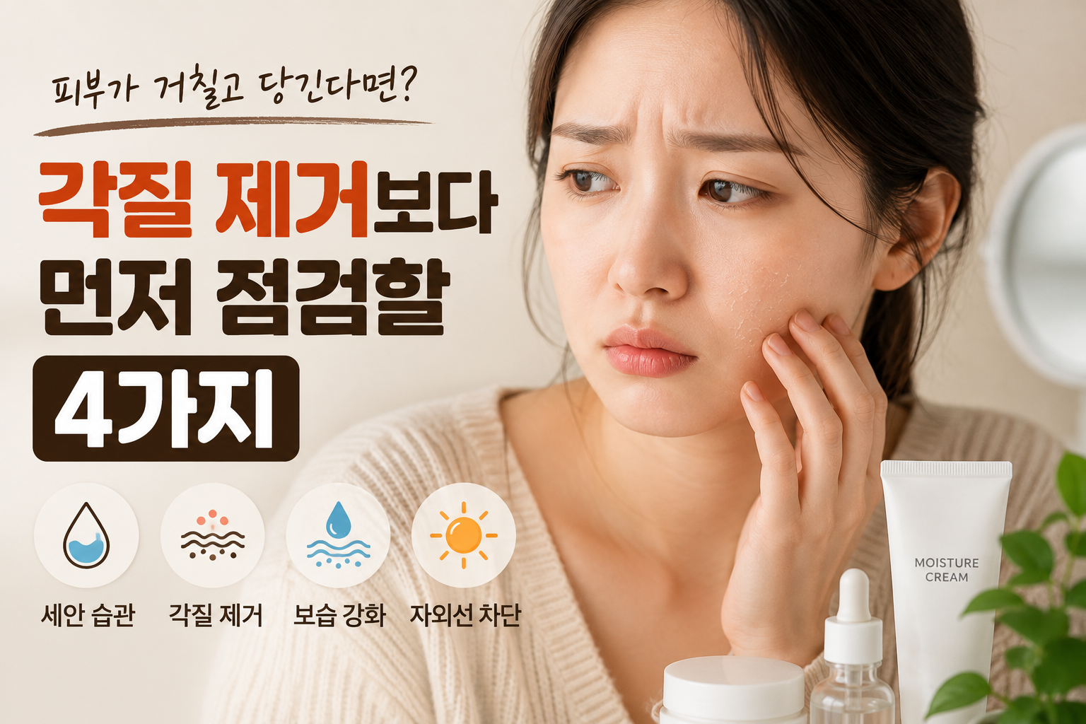 거칠고 당기는 피부, 먼저 점검할 4가지