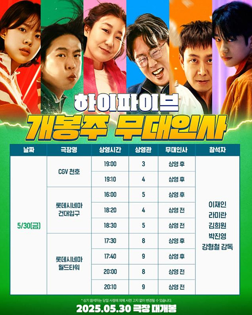 영화 하이파이브 정보 등장인물 무대인사 유아인 쿠키