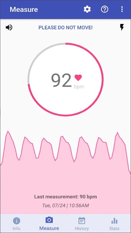 심박수 측정기 어플, 심박수 측정하기