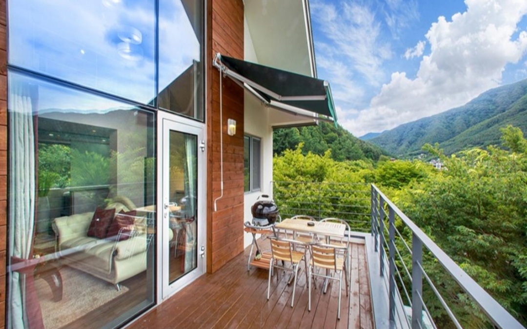 더웰니스풀빌라 개별 바베큐장