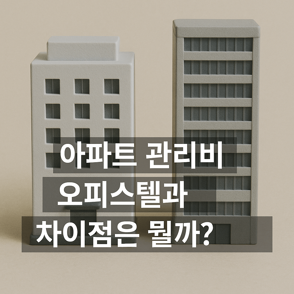 아파트 관리비와 오피스텔 차이점
