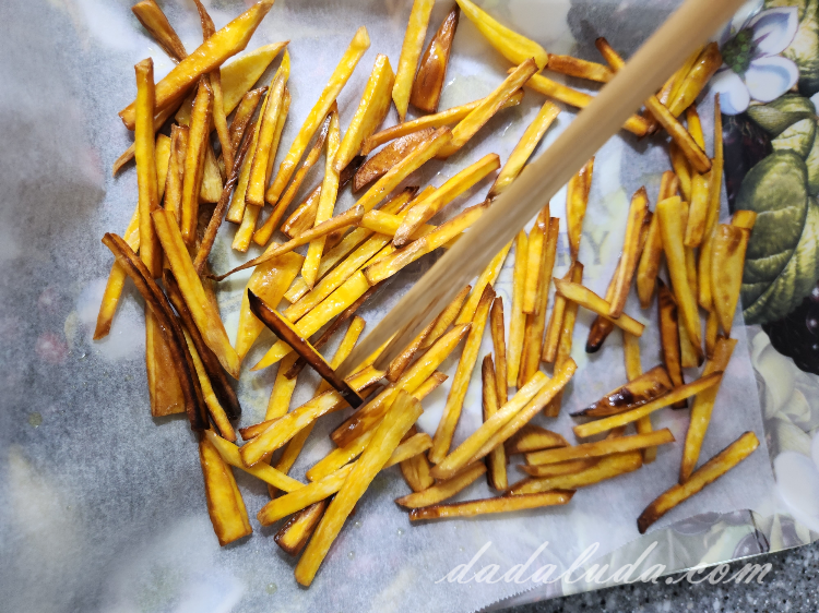 고구마스틱 만들기 후라이팬에 노릇노릇