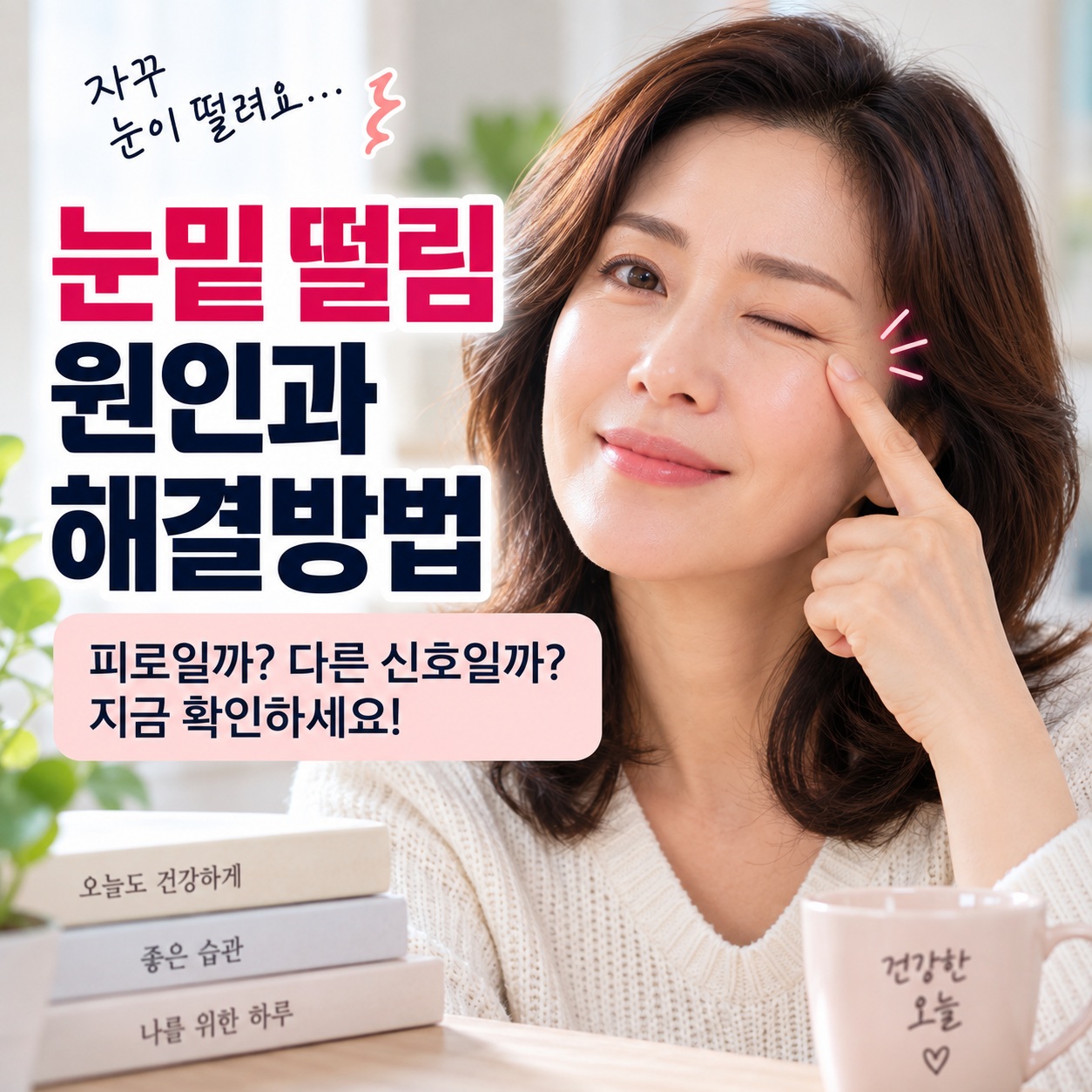 눈밑 떨림 원인과 눈꺼풀 떨림 확인 방법