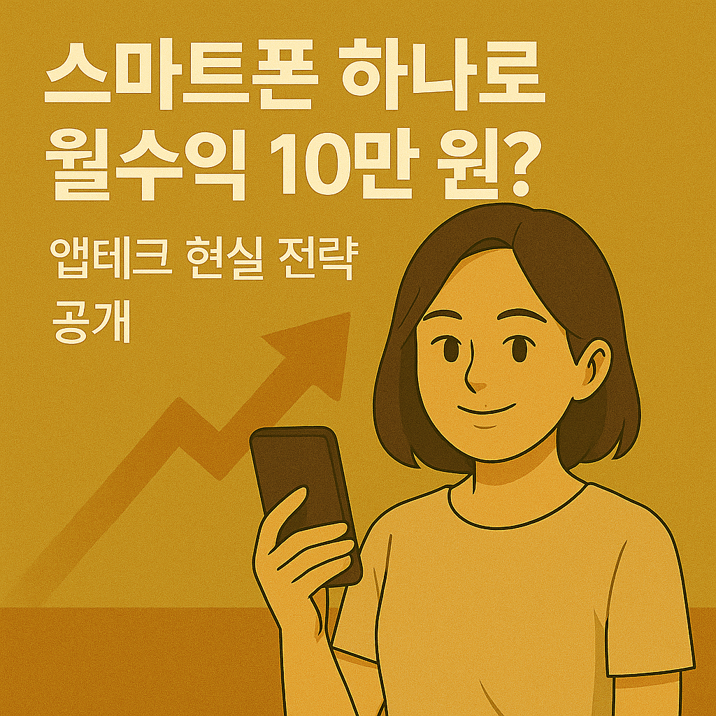 스마트폰 하나로 월수익 10만 원? 앱테크 현실 전략 공개
