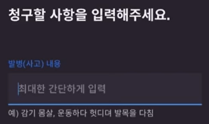 청구사항 입력