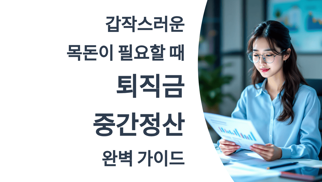 갑작스러운 목돈이 필요할 때: 퇴직금 중간정산 완벽 가이드