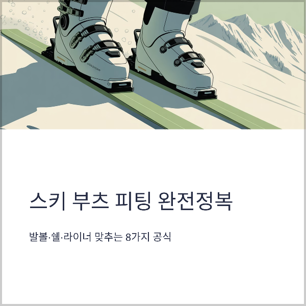 스키 부츠 피팅 완전정복