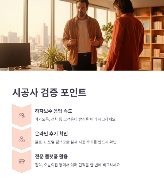 믿을 수 있는 시공사 선택 기준