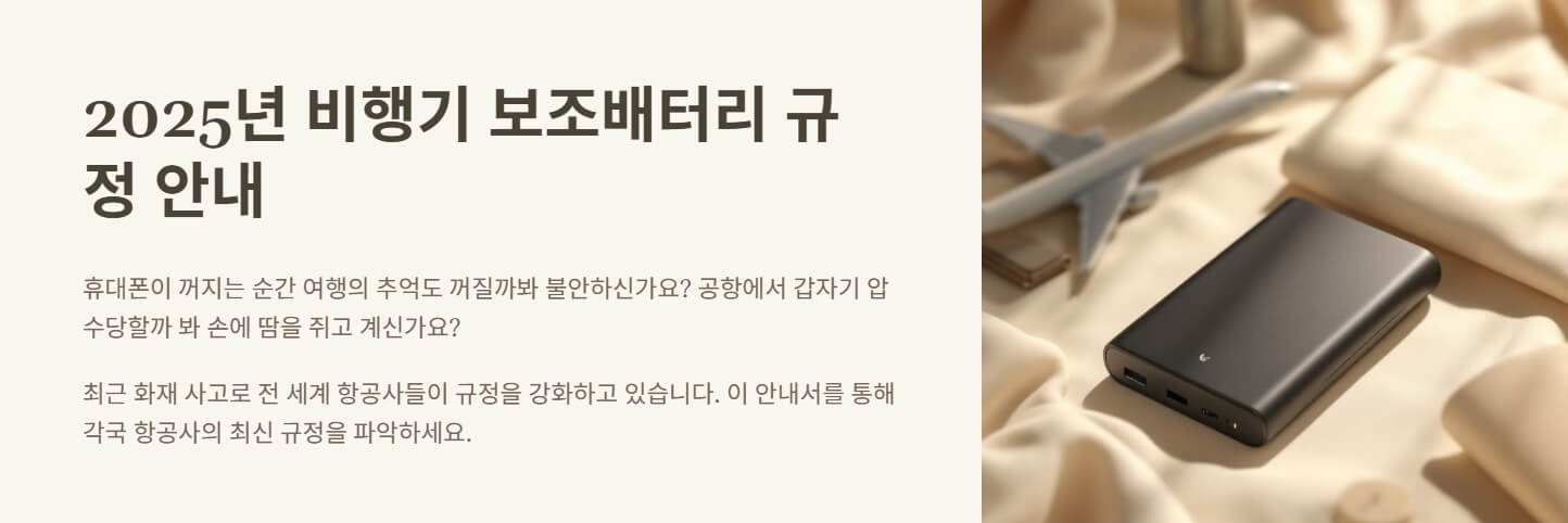 비행기 보조배터리 규정