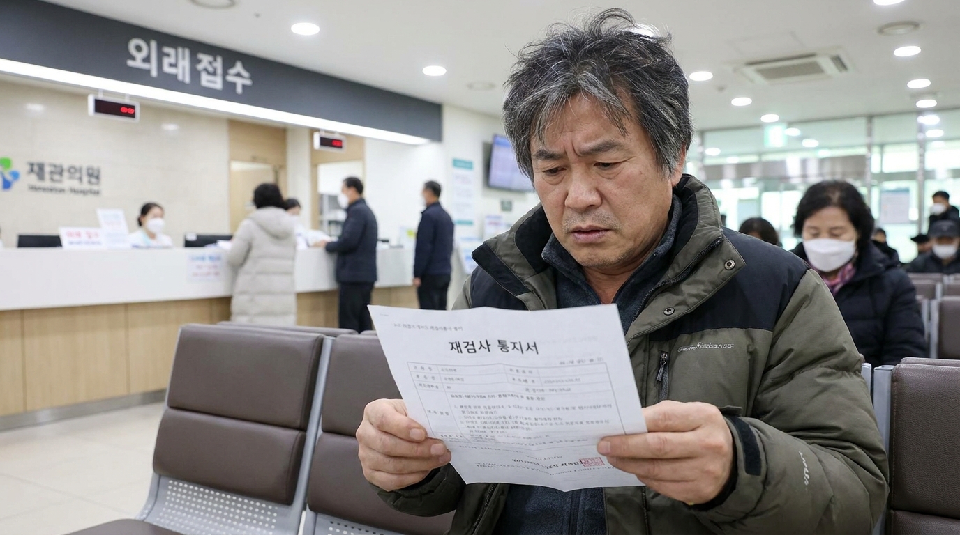 대장내시경 재검사로 인한 시간적 경제적 손실을 나타내는 이미지