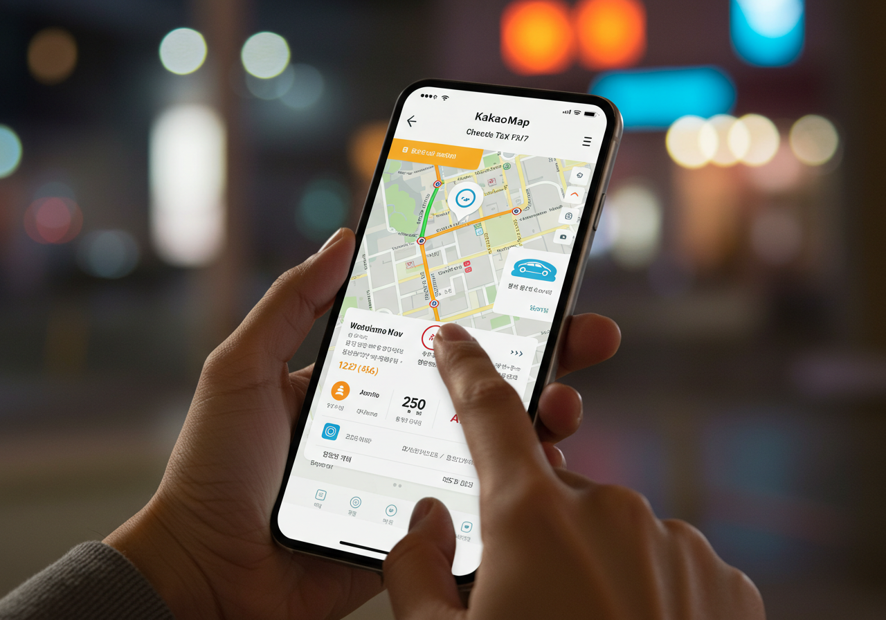 택시 타기 전 필수! 카카오맵으로 요금 미리 확인하는 꿀팁!