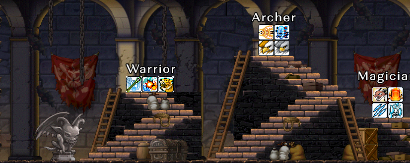 크림슨우드 파퀘 2맵 좌측 직업 자리 참고