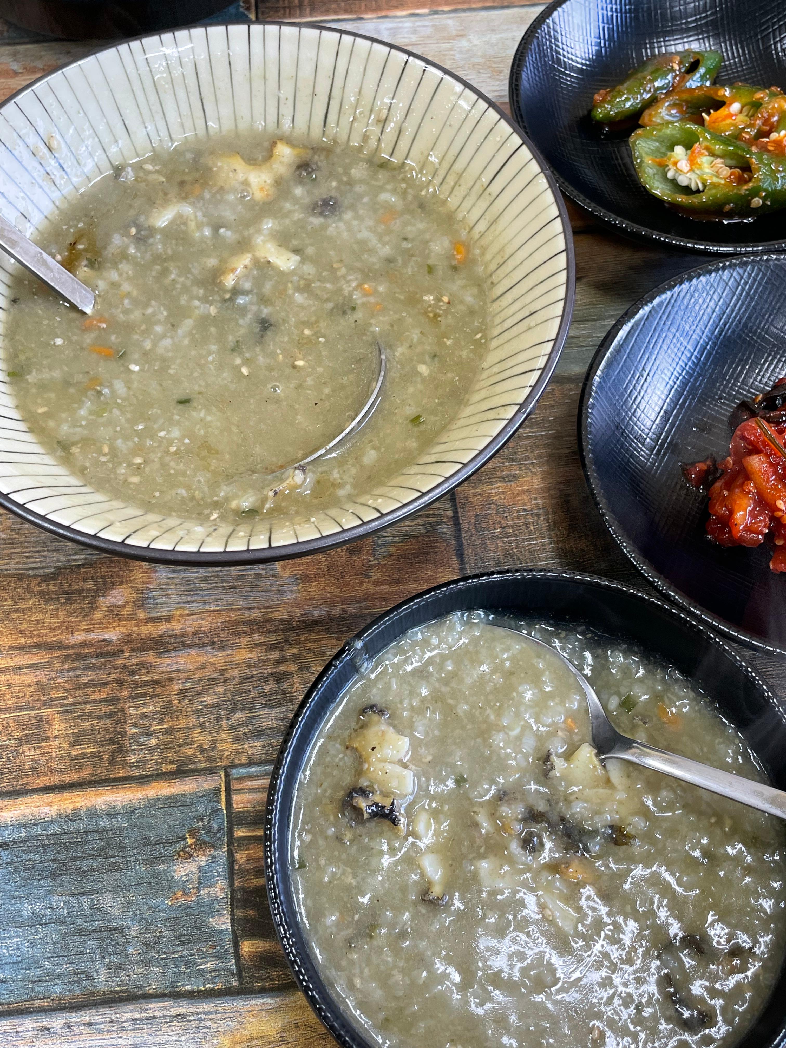 속초에서 먹은 전복죽