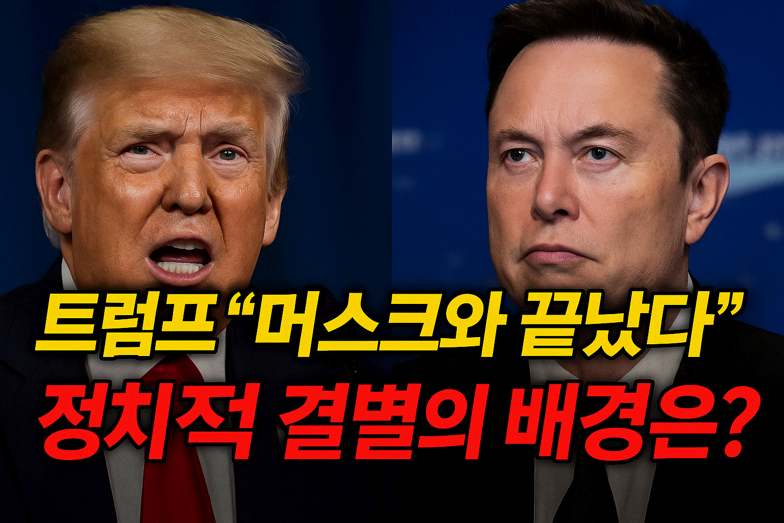 🧨"대단한 마약 중독자" 트럼프의 분노&hellip;머스크와의 관계 종료 선언!