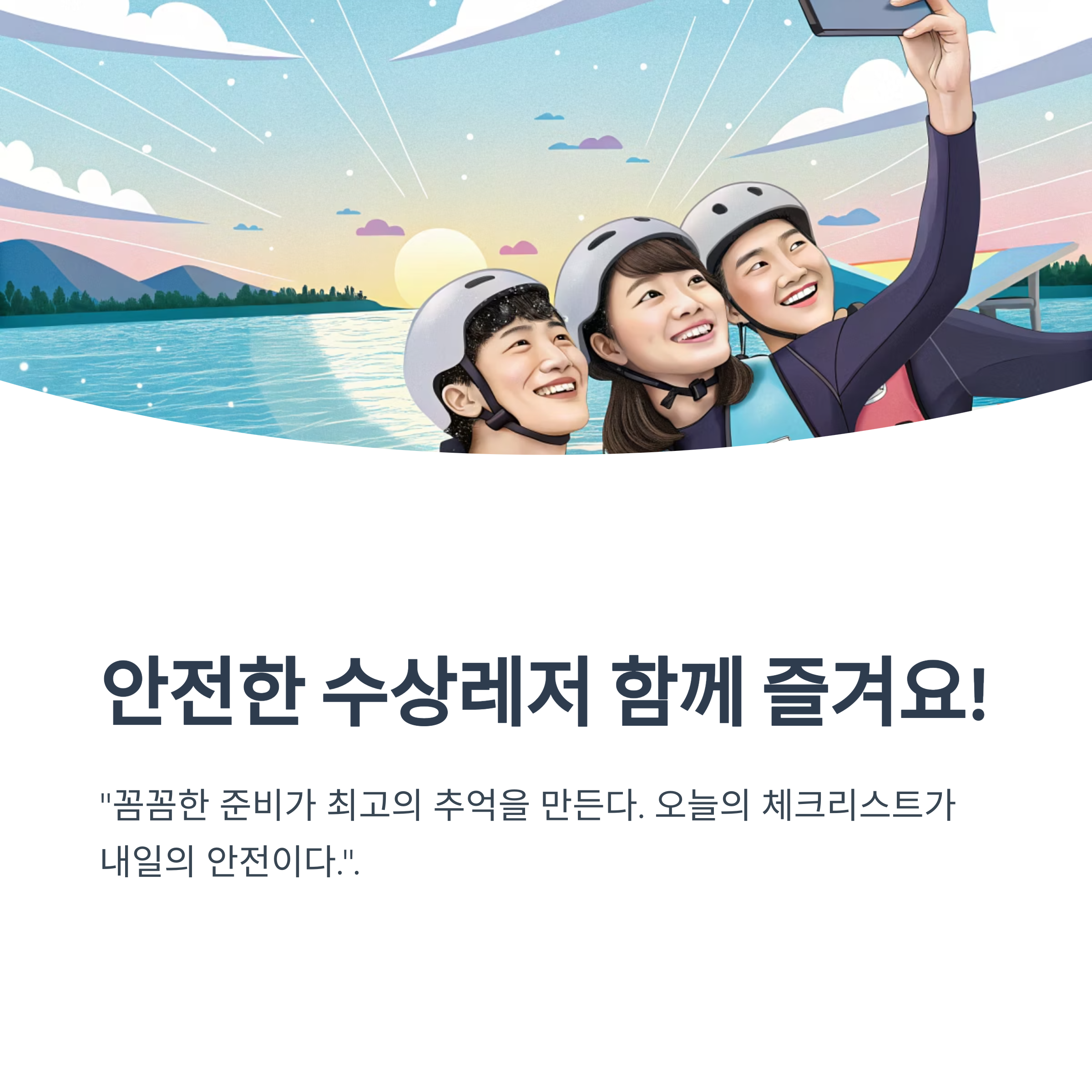 안전한 수상레저 함께 즐겨요