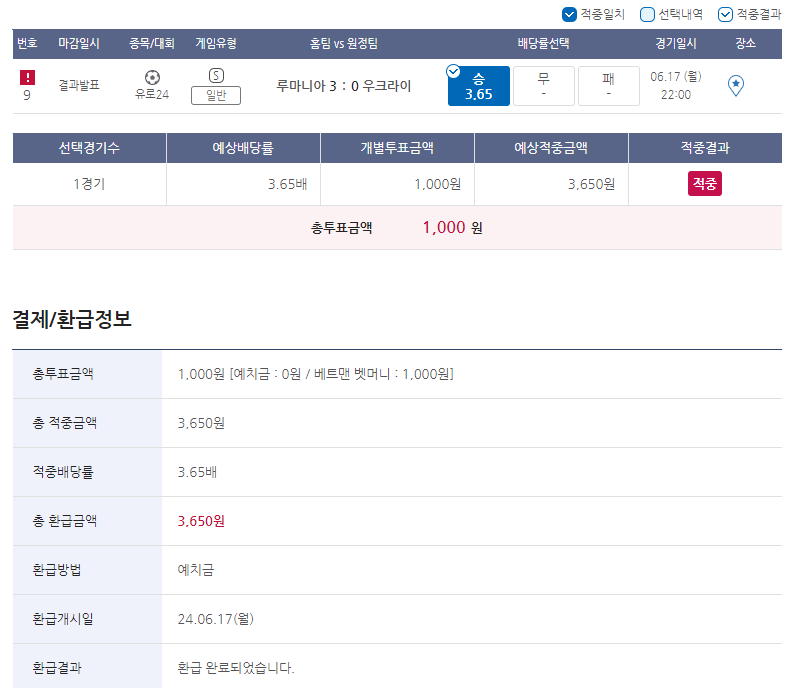 배트맨토토 적중
