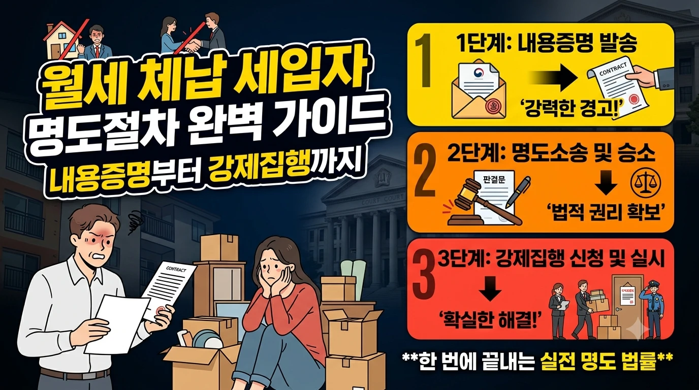 월세 체납 세입자 명도절차 완벽 가이드 (썸네일 AI이용한 이미지)