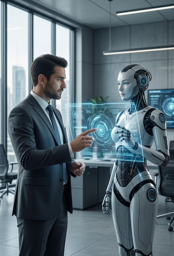 ai와 대화하는 사람