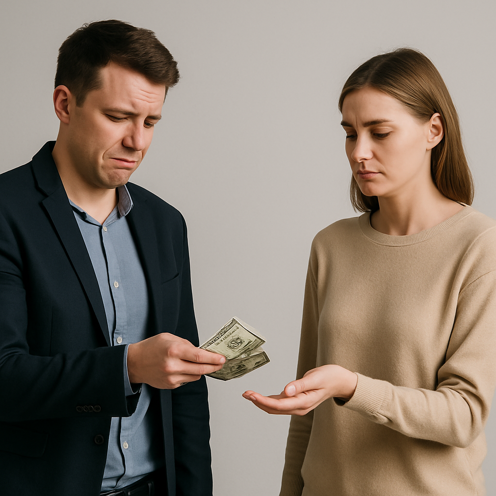 언잖게 돈받는 모습