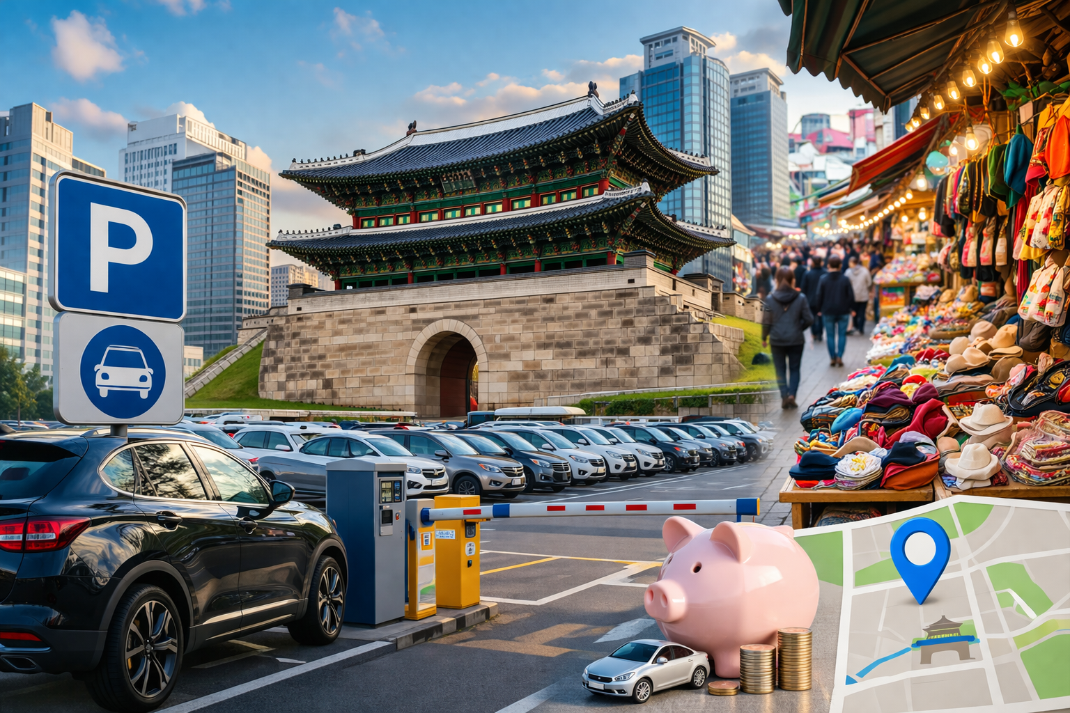 남대문시장 주차장 총정리|공영주차장 위치·요금·무료주차 꿀팁까지 관련 사진