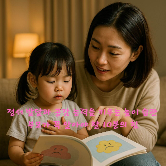 #정서지능 #EQ놀이 #감정코칭 #공감능력 #감정훈련 #유아정서 
#부모역할 #아이심리 #유아EQ #하루10분놀이