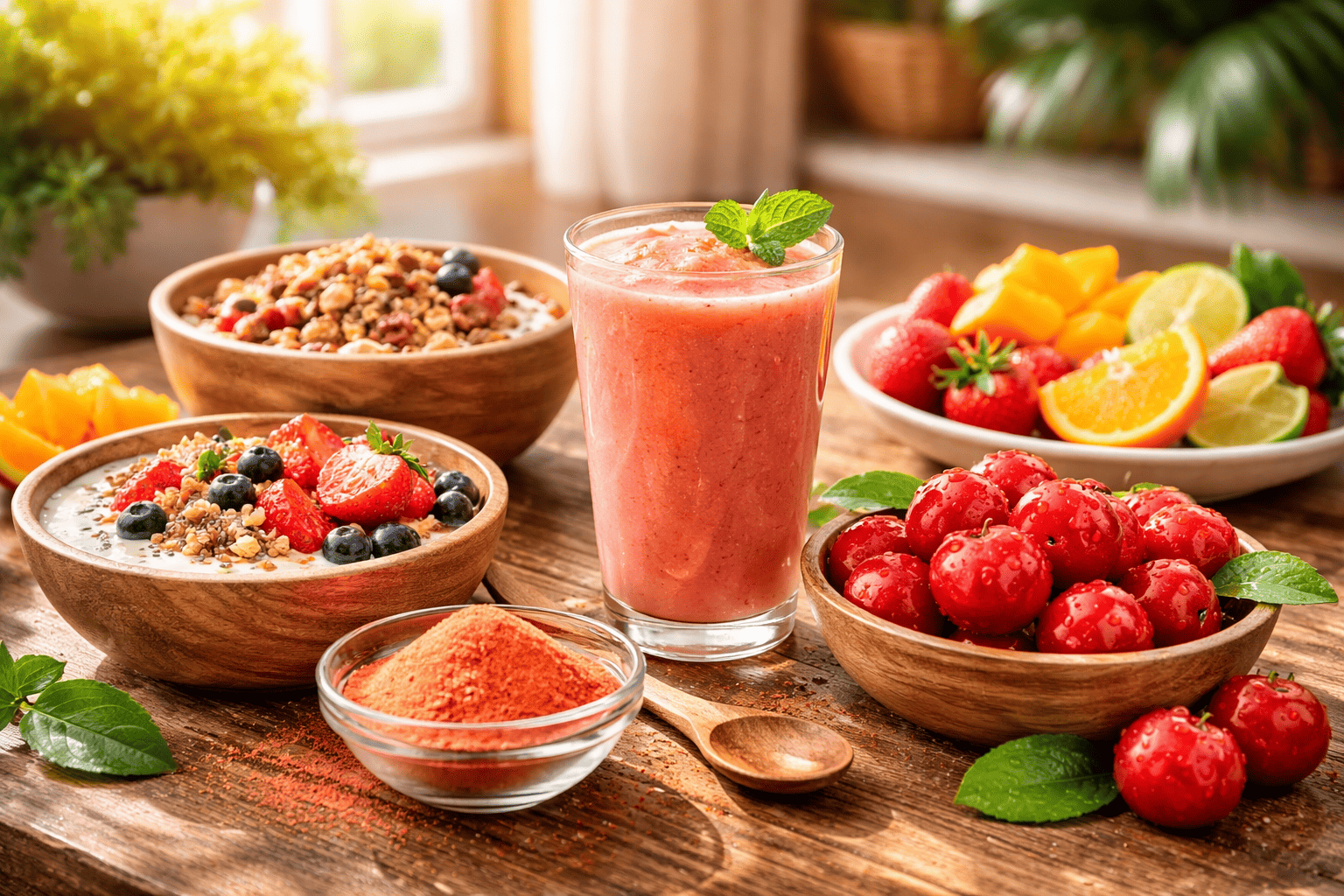 열대과일 아세로라 효능 (브라질과일, 비타민C, 건강효과)